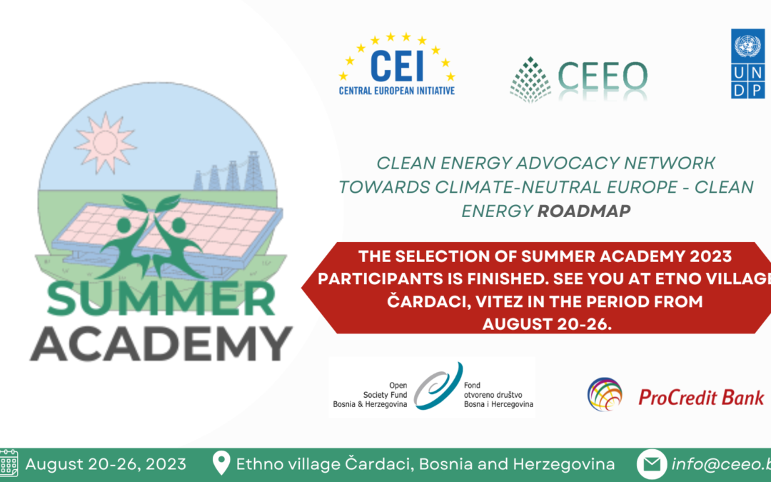 The selection of Summer Academy 2023 participants is finished. See you at Etno village Čardaci, Vitez in the period from August 20-26.
